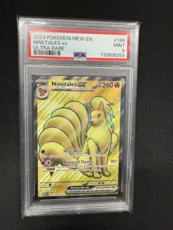 Pokemon Ninetales ex MEW Scarlet & Violet 151 186/165 Ultra Rare Full Art PSA 9 - Image 1
