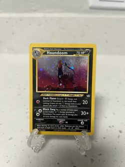 Pokemon Houndoom Double Holo Neo Revelation 8/64 Swirl - Image 2