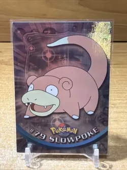 2000 Topps Pokemon Slowpoke #79 Silver Foil Blue Logo 1st Print Series 2 LP - Image 1