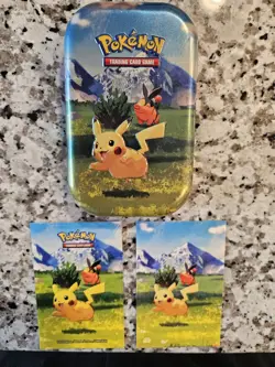 Ascended Heroes Mini Tin EMPTY Lot Of 5 Pokemon TCG Stickers And Art Included🔥 - Image 4