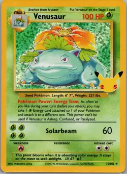 Venusaur 15/102 Classic Collection Celebrations: Classic Collection Pokemon NM - Image 1