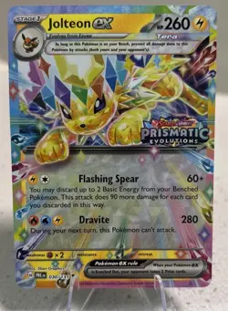 Pokemon Prismatic Evolutions Jolteon ex 030/131 Stamped Promo Sealed - Image 1
