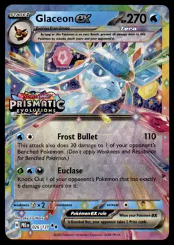 Glaceon ex 026/131 Holo Prismatic Evolutions Stamp Promo Pokemon Near Mint - Image 1
