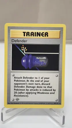 Pokemon WOTC Trainer 1st Edition Defender Shadowless 80/102 - Image 1