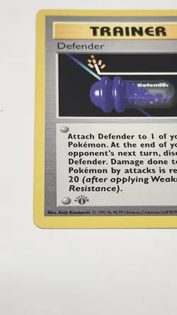 Pokemon WOTC Trainer 1st Edition Defender Shadowless 80/102 - Image 3