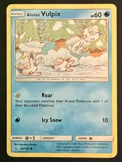 Pokemon Alolan Vulpix #30/156 - Ultra Prism (Sun & Moon) - Lightly Played LP - Image 1