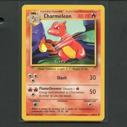 Pokemon TCG Charmeleon 024/102 WotC Base Set Regular Uncommon Card EN-MP 1999 - Image 1