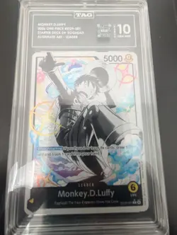 TAG Graded Gem Mint 10 Monkey.D.Luffy 001 Parallel Starter Deck 29 Egghead ST-29 - Image 1