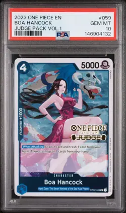 PSA 10 2023 ONE PIECE JUDGE PROMO VOLUME 1 059 BOA HANCOCK - Image 1