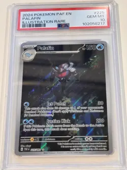 Pokemon TCG Palafin Scarlet & Violet Paldean Fates Holo Card 225/091 PSA 10 - Image 1
