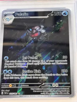 Pokemon TCG Palafin Scarlet & Violet Paldean Fates Holo Card 225/091 PSA 10 - Image 2