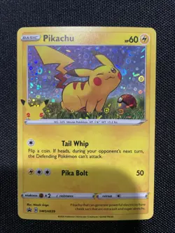 Pikachu SWSH039 Promo Card Sword & Shield HOLO NM ENG 60hp - Image 2