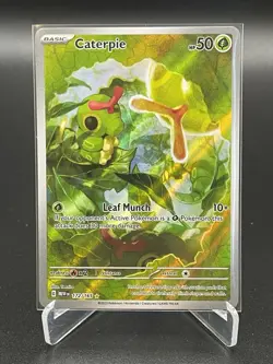 Caterpie Illustration Rare #172 Pokemon Card - Holo - Scarlet&Violet 151 - Image 1