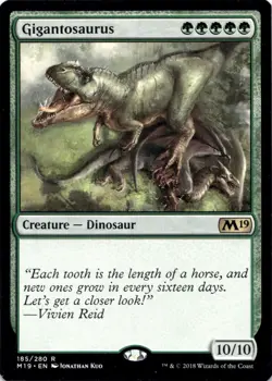 Gigantosaurus M19 #185 Rare Core Set 2019 Magic: The Gathering Near Mint - Image 1