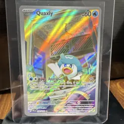 Pokemon Company Quaxly 206/193 Paldea Evolved Illustration Rare Full Art Holo EN - Image 1