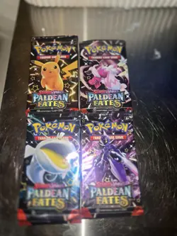 Pokemon TCG Scarlet & Violet Paldean Fates Booster Pack Lot 4 (10 Cards) - Image 1