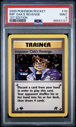 2000 POKEMON ROCKET 1ST EDITION #76 IMPOSTER OAK'S REVENGE PSA 9 - Image 1