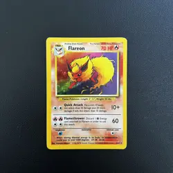 Pokemon Flareon 3/64 Unlimited Holo Rare Jungle Set No Symbol ERROR Misprint - Image 1