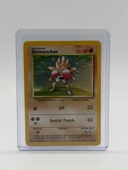 1999 Pokemon TCG English Base Set Hitmonchan Holo Rare 7/102 WOTC - Image 3