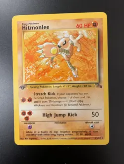 Pokemon Card - Hitmonlee Fossil 22/62 1st Edition Non Holo Rare LP US SELLER - Image 1