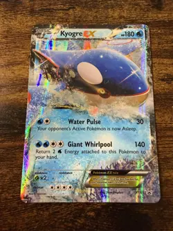Pokemon Kyogre EX Promo Holo Basic 180HP XY41 XY 2015 MP-LP - Image 1