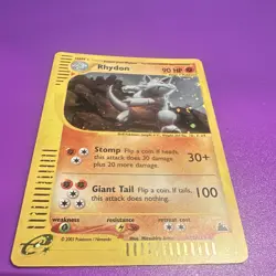 Pokemon TCG Skyridge Rhydon Holo Rare H27/H32 English 2003 - Image 1
