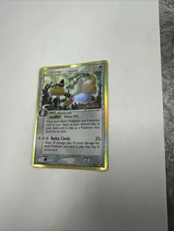 Pokemon TCG Ampharos (Delta Species) EX Dragon Frontiers 1/101 Holo Rare DAM - Image 1
