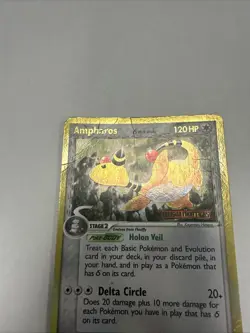 Pokemon TCG Ampharos (Delta Species) EX Dragon Frontiers 1/101 Holo Rare DAM - Image 2