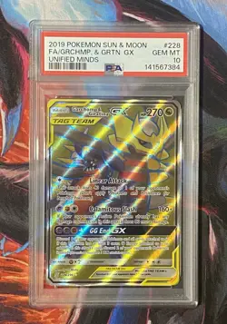 2019 Pokemon Garchomp & Giratina GX 228/236 Unified Minds PSA 10 - Image 1
