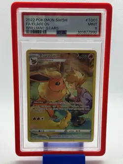 The Pokemon Company 2022 Flareon TG01/TG30 Brilliant Stars Holo PSA 9 - Image 1