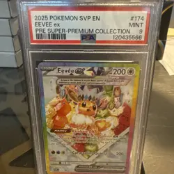 Pokemon TCG Prismatic Evolutions Eevee EX 174 Black Star Promo PSA 9 - Image 1
