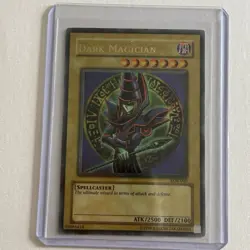 Yugioh Dark Magician Ultra Rare LOB-005 2002 HOLO Unlimited Vintage NM- PICS - Image 1