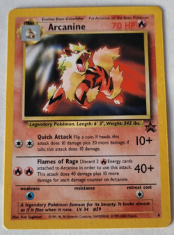 Black Star Promo Arcanine #6 Pokemon Card WOTC 1999 NM - Image 1