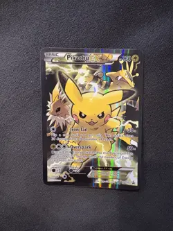 Pokemon Pikachu EX XY124 Promo Card Moderately Played Condition - Image 1