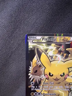 Pokemon Pikachu EX XY124 Promo Card Moderately Played Condition - Image 3