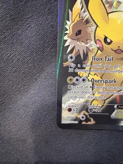 Pokemon Pikachu EX XY124 Promo Card Moderately Played Condition - Image 5