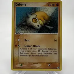 Pokemon Cubone 60/112 EX FireRed & LeafGreen 2004 Common WOTC EX Era - Image 1