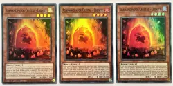 3 x SESL-EN004 Adamancipator Crystal - Leonite Super Rare 1st Ed Nr Mint YuGiOh - Image 1