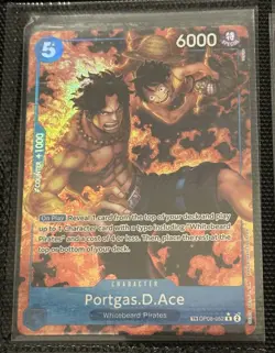 One Piece OP-10 Portgas.D.Ace OP08-052 Treasure Rare (NM) - Image 1