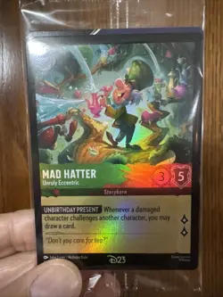 Disney Lorcana Sealed DE23 Promo Mad Hatter Foil Unruly Eccentric - Image 1