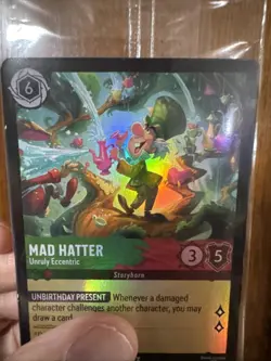 Disney Lorcana Sealed DE23 Promo Mad Hatter Foil Unruly Eccentric - Image 3