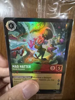 Disney Lorcana Sealed DE23 Promo Mad Hatter Foil Unruly Eccentric - Image 4