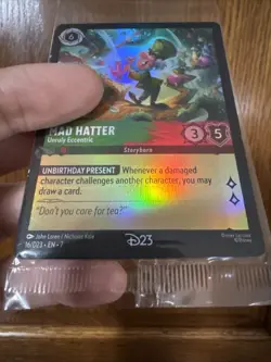 Disney Lorcana Sealed DE23 Promo Mad Hatter Foil Unruly Eccentric - Image 5