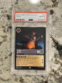 Disney Lorcana First Chapter Te Ka #192 Heartless PSA 10 - Image 1