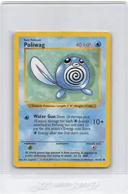 Poliwag 59/102 - SHADOWLESS - VINTAGE WOTC POKEMON CARD - BASE SET - LP/MP - Image 1