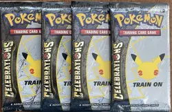 Pokemon TCG Celebrations Booster Pack Lot of 4 Cards English 2021 - Image 1