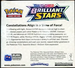 SWSH Brilliant Stars SEALED Booster Box (36 Packs of Pokemon Cards) - Image 2