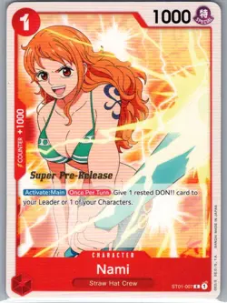 Nami ST01-007 English Super Pre-Release - One Piece Card - NM - Image 1