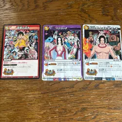 One Piece Miracle Battle Carddass Promo Set 5 Cards including Luffy Ace Hancock - Image 2