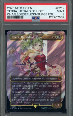 2025 MTG Final Fantasy EN #0212 Terra Herald of Hope Surge Foil PSA 9 MINT - Image 1